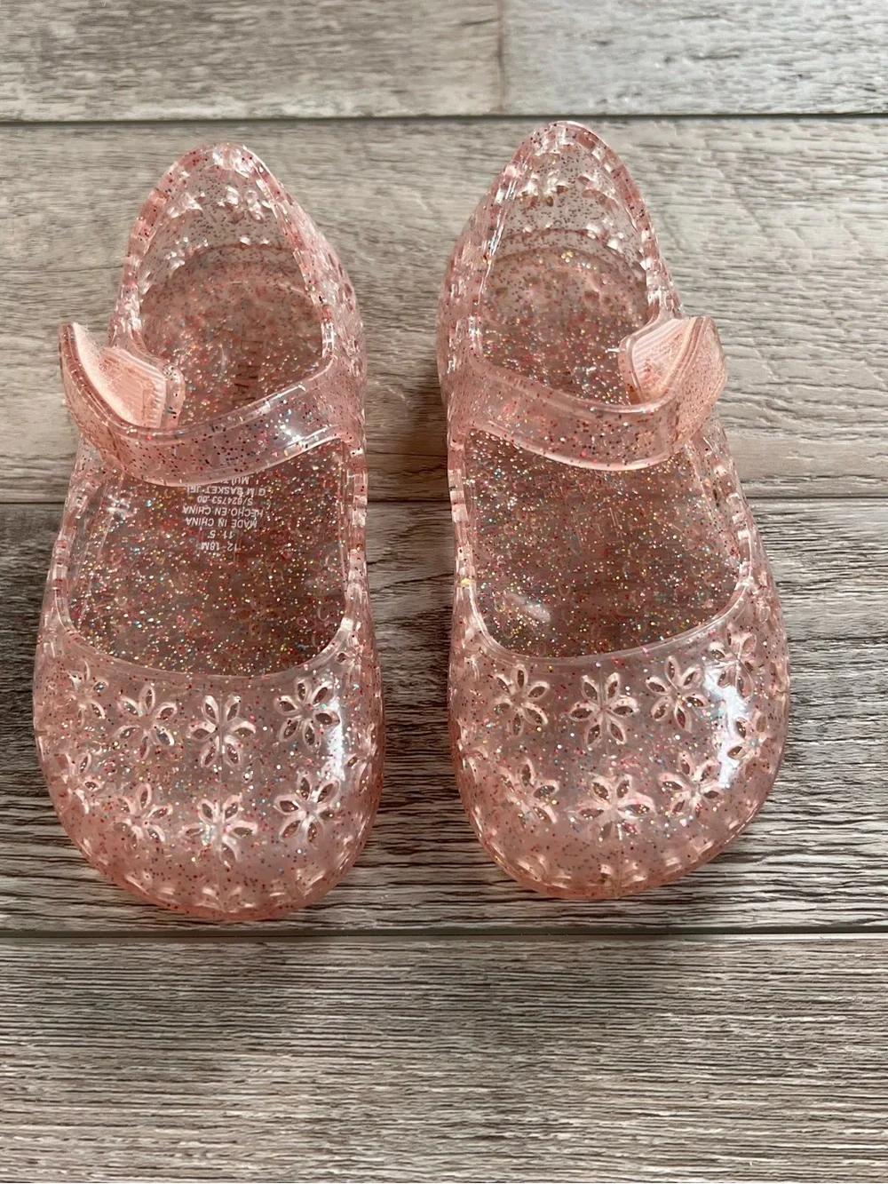 Old Navy Girls Baby Flower Jelly Shoes Size 12-18 Months